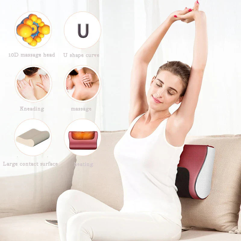 Alphatech™ Red Pillow Massager – جهاز تدليك الوسادة الحمراء