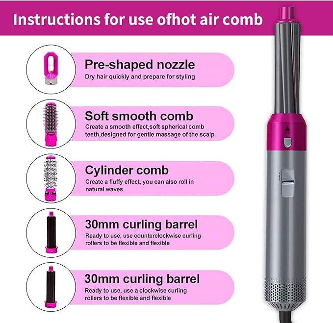 Alphatech™ Hot Hair Brush 5 in 1 – فرشاة الشعر الساخنة 5 في 1