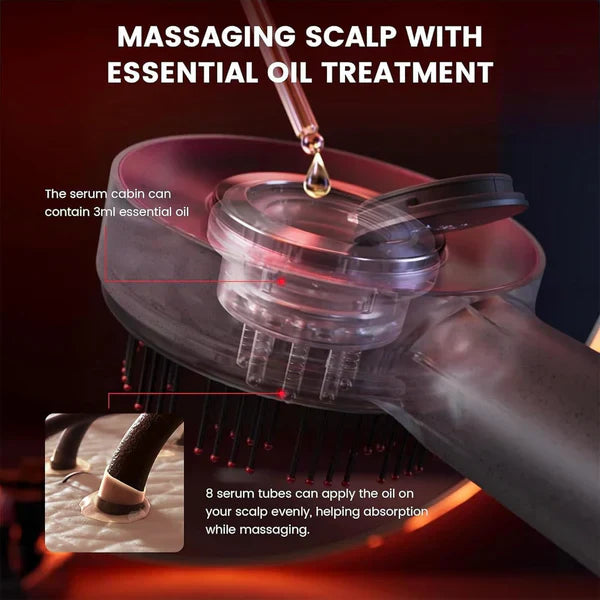 Alphatech™ Scalp Massager Brush (Red) – فرشاة تدليك فروة الرأس (حمراء)