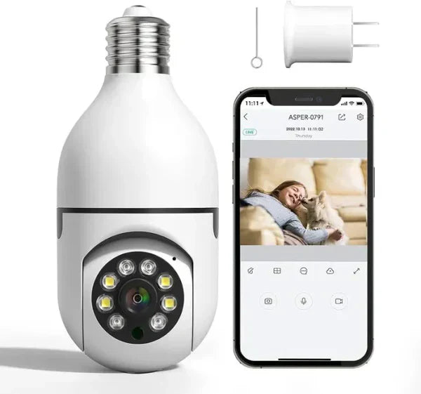 Alphatech™ Night Vision Wireless Bulb Camera