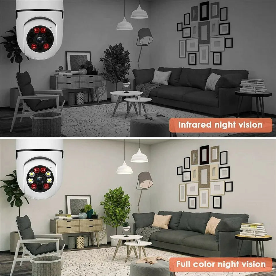 Alphatech™ Night Vision Wireless Bulb Camera